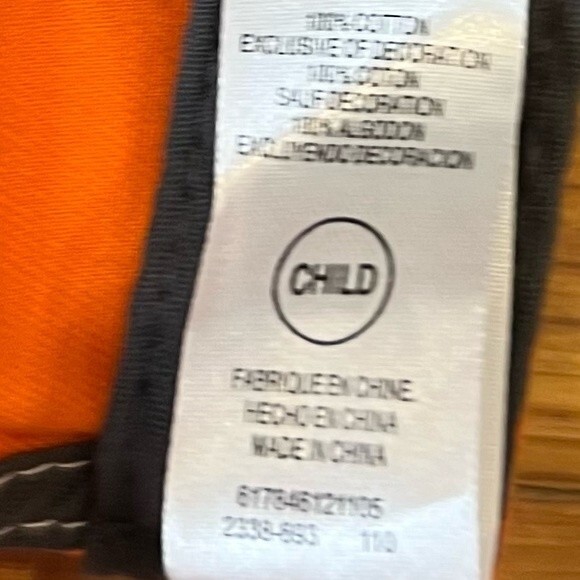 Nike Youth Child 5-9 years old Grey and Orange Ball Cap Hat Adjustable - Picture 5 of 8